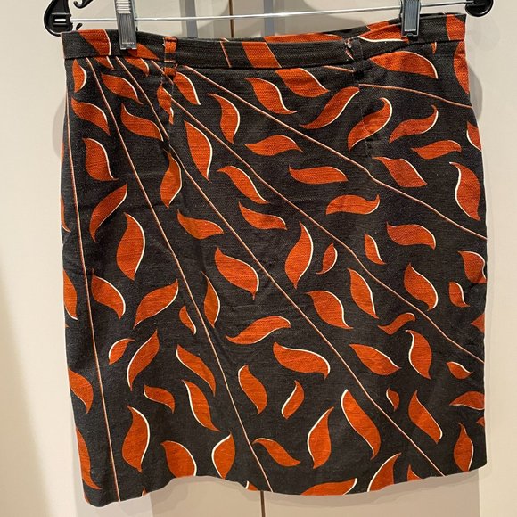 Dorothee Schumacher Black +Orange Wrap Mini Skirt-Cotton-Large - Picture 15 of 16